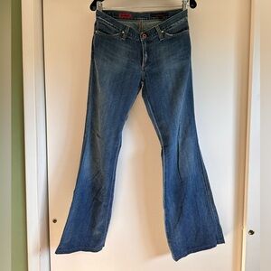 Adriano The Legend Curved Back Yoke Denim Women's Flare Jeans 90’s baby